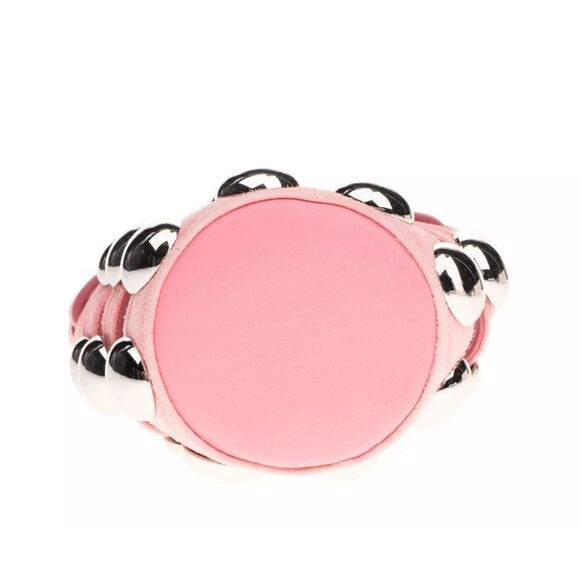 ALEXANDER WANG ROXY Leather Cage Bucket Bag Charm HANDCRAFTED Studded - Picture 8 of 12